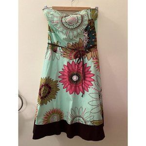 Formal dress with big flower illustrations by TEEZE ME, size 7